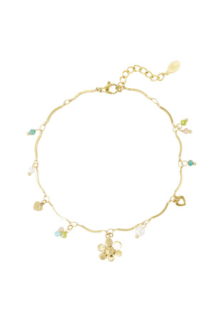 Bracelet De Cheville Charm Fleur D'été - Doré h5