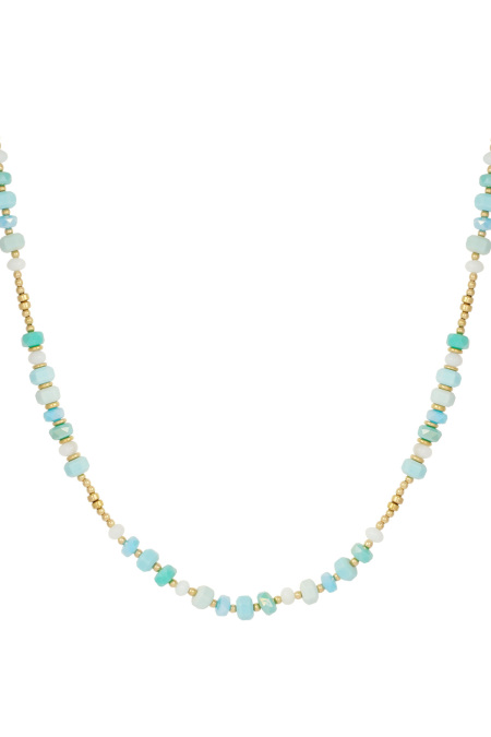 Collier wrap colCouleur oré - bleu/Couleur or