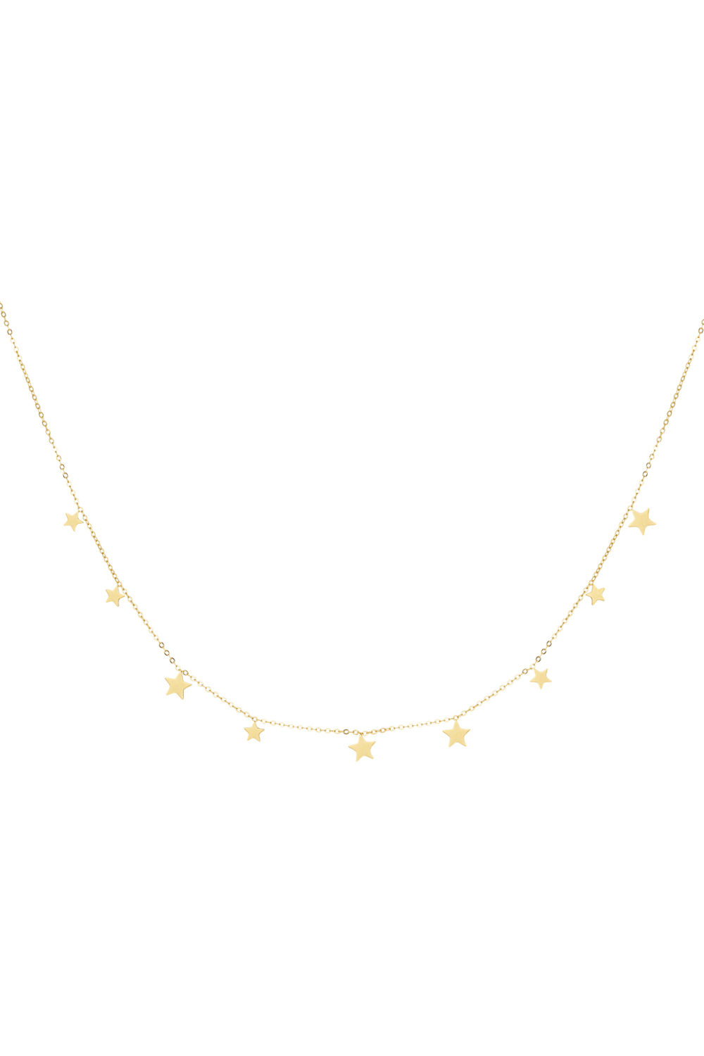 Collier Classique Avec Breloques Étoiles - Doré  