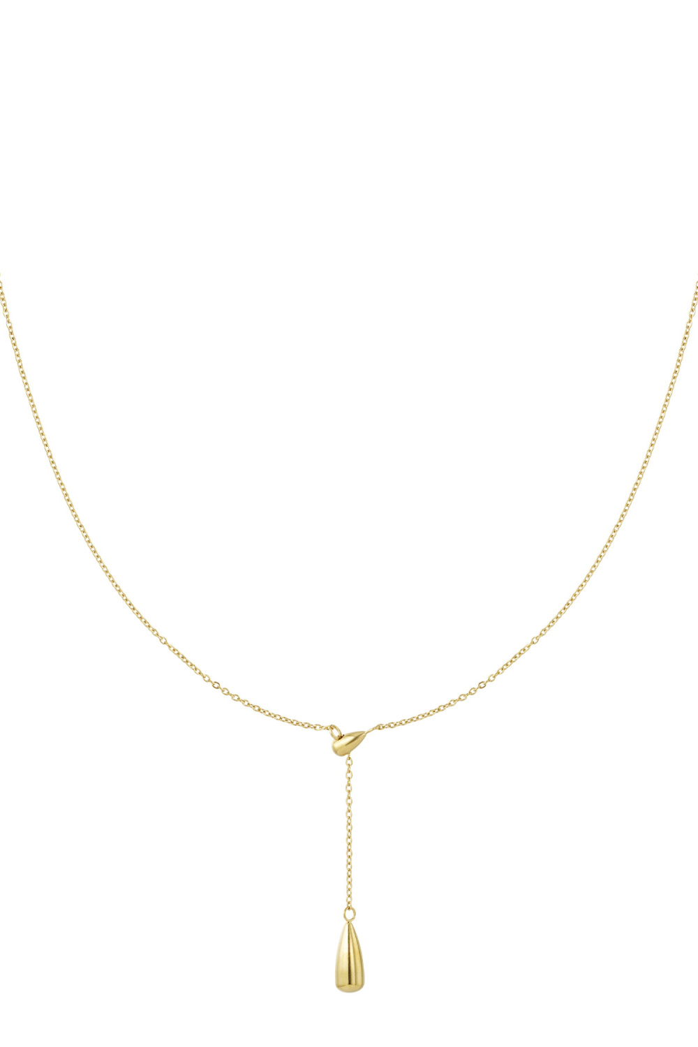 Collier Avec Breloque Goutte - Doré 