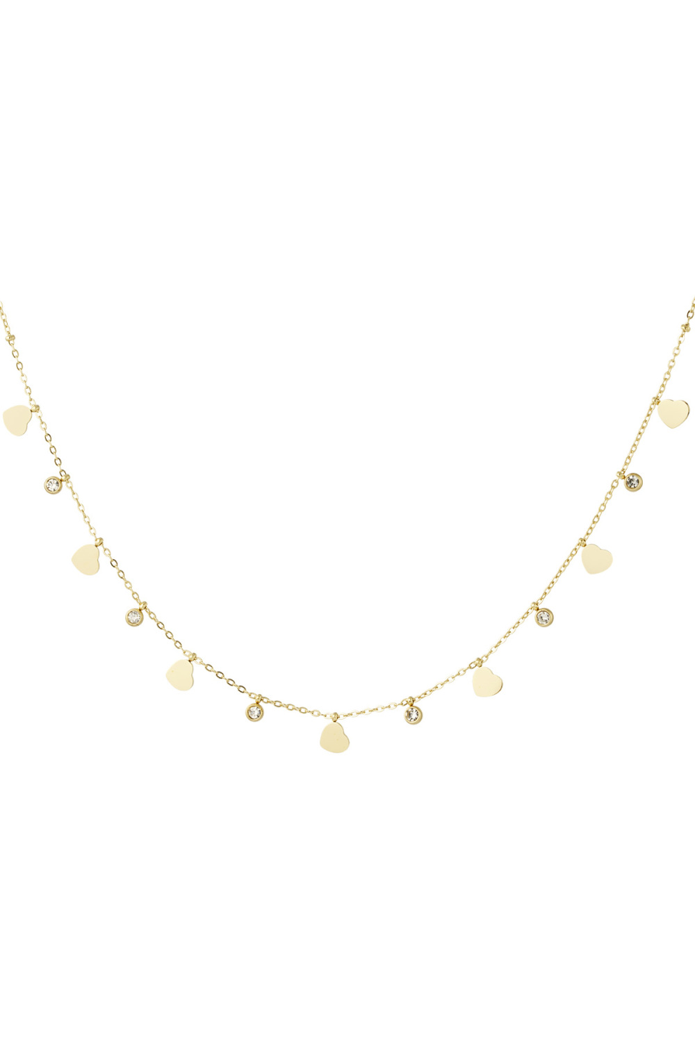 Collier Charm Avec Coeurs Et Diamants