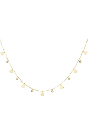 Collier Charm Avec Coeurs Et Diamants h5