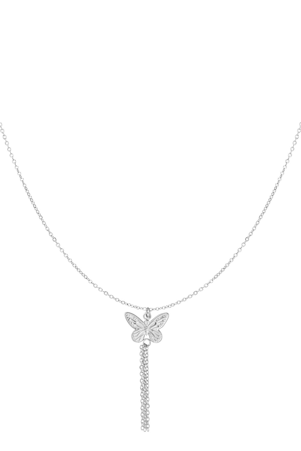 Collier Papillon Avec Chaînes - Doré 