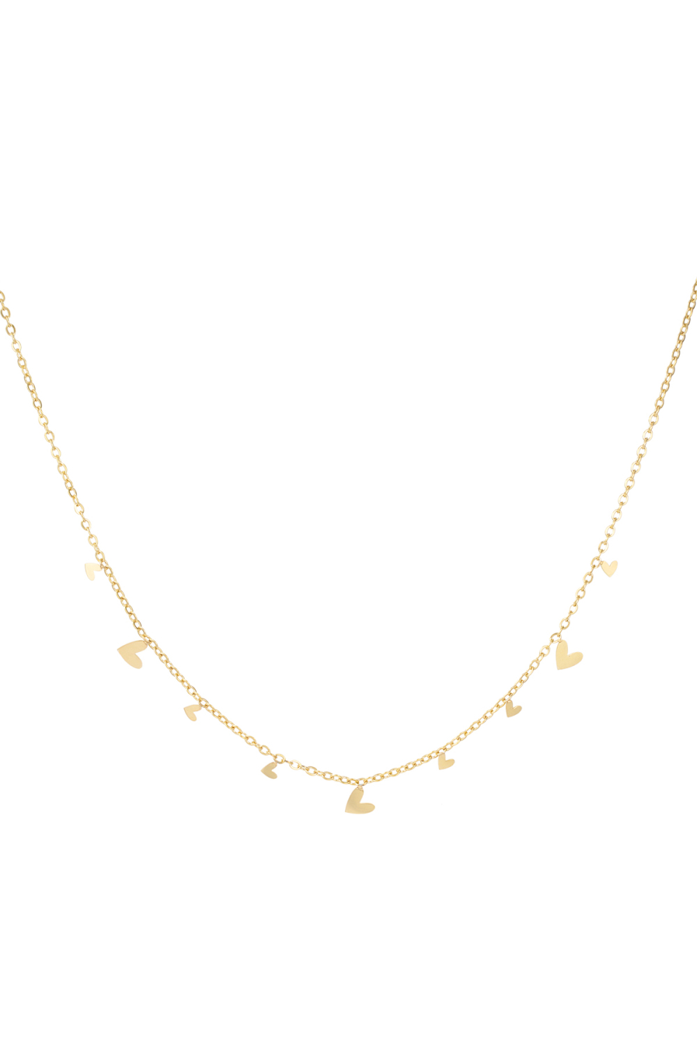 Collier All Over Coeurs - Doré 