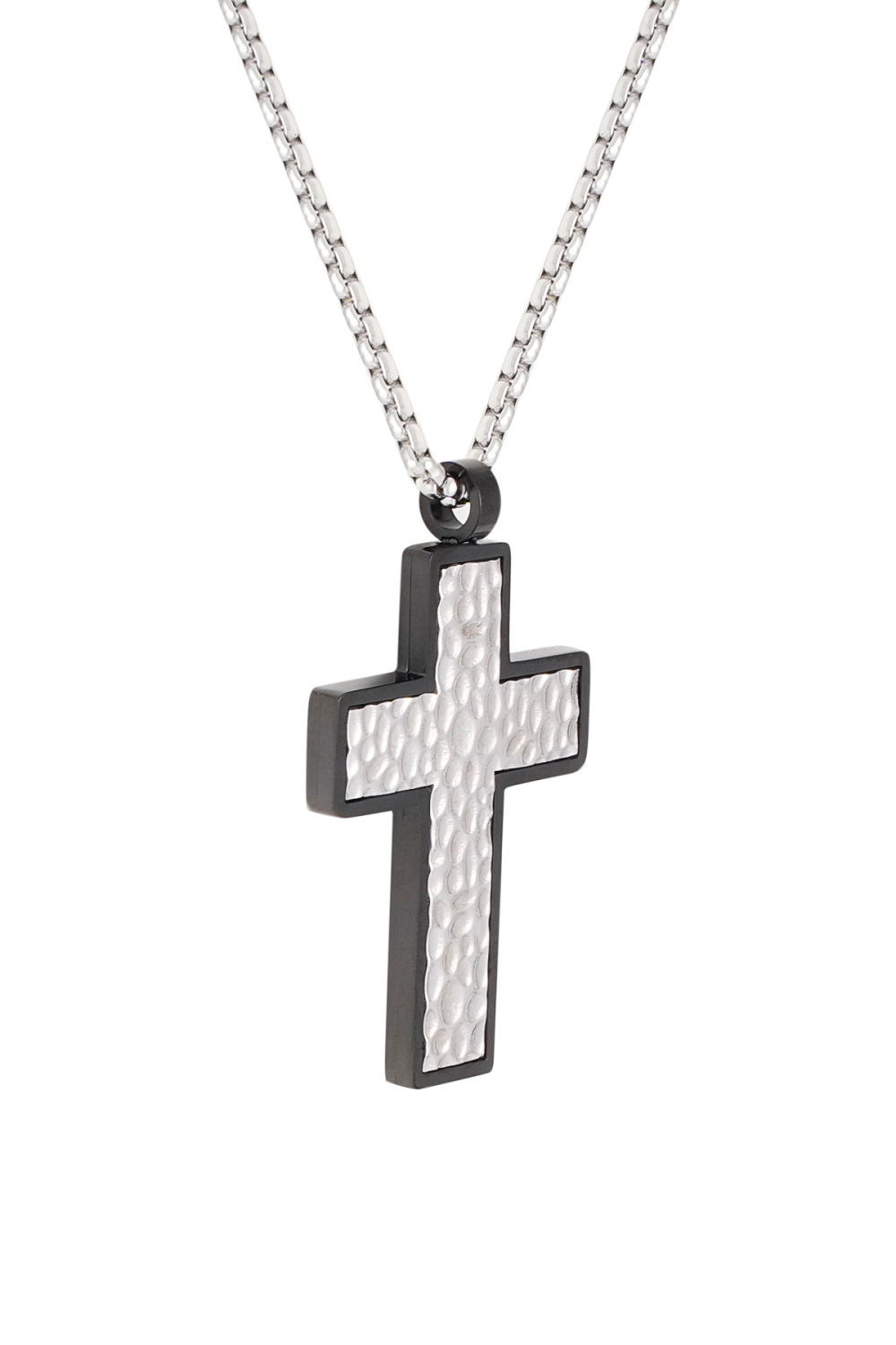 Collier Avec Breloque Structurée Croix h5Image2