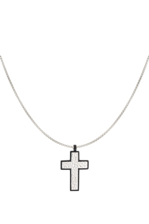 Collier Avec Breloque Structurée Croix h5