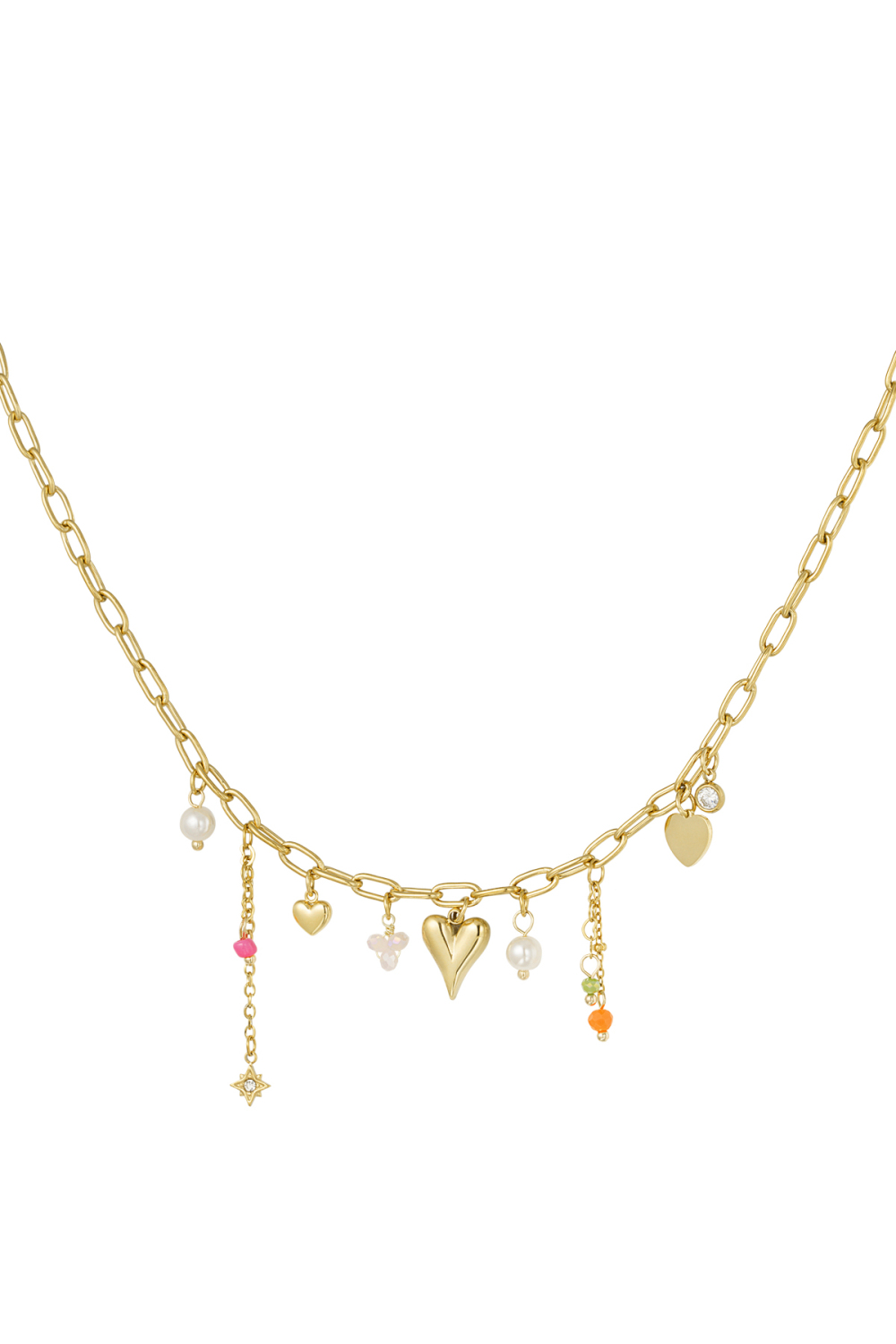 Collier À Breloques Amore Color - Doré 