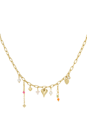 Collier À Breloques Amore Color - Doré h5 