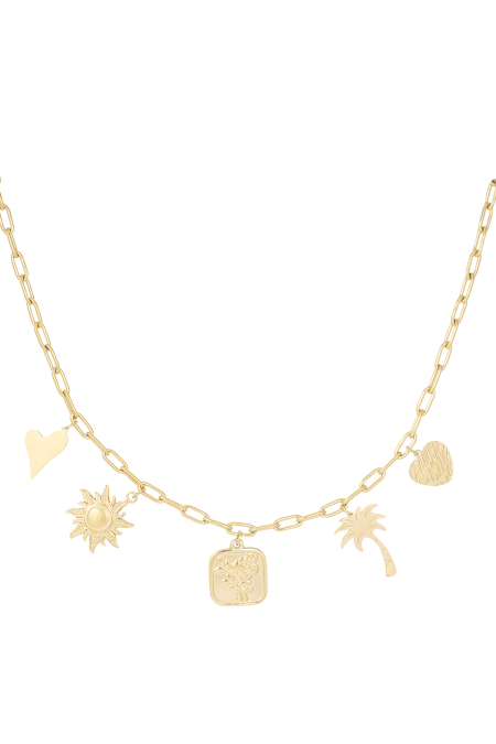 collier charm possession de palmier
