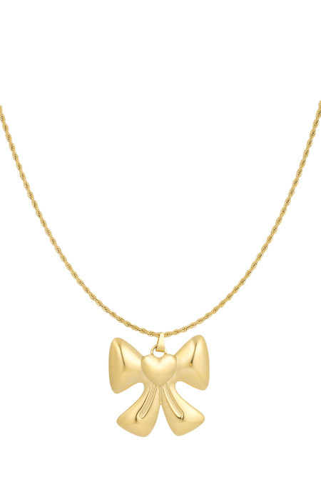 Collier amant noeud - doré