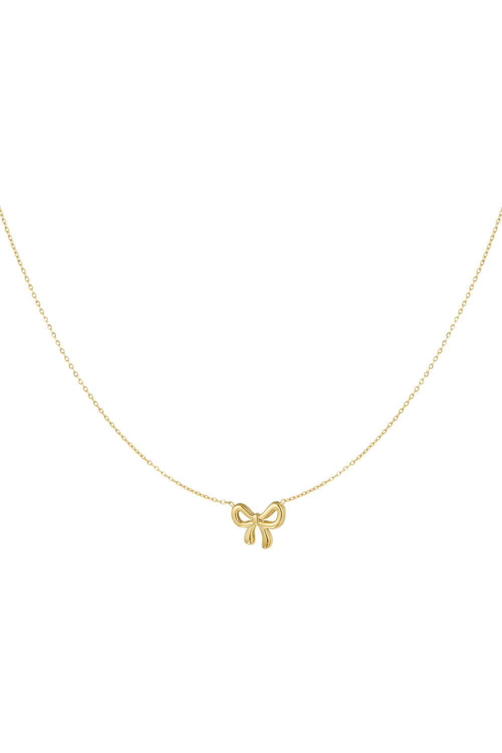 Collier Noeud Simple - Doré 