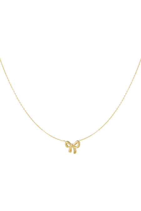 Collier noeud simple - doré