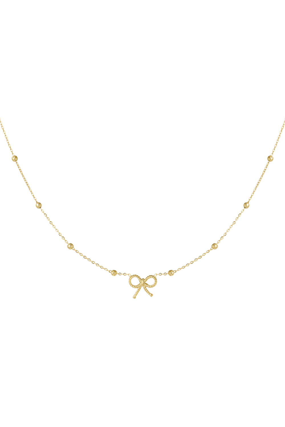 Collier Noeud Basic - Doré 