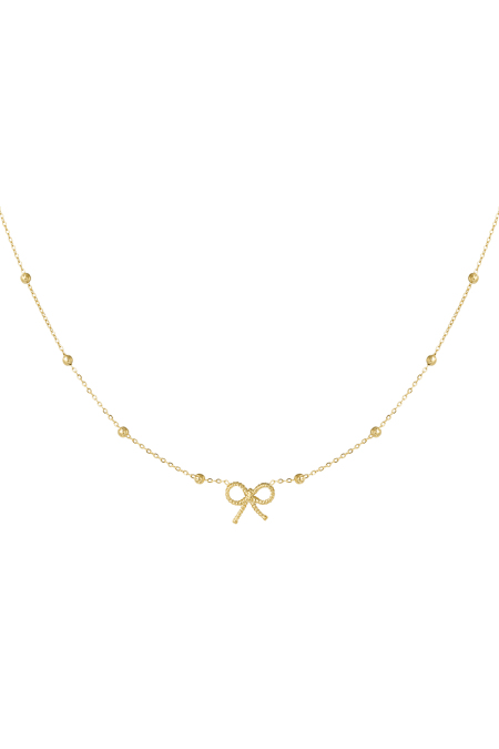 Collier noeud basic - doré