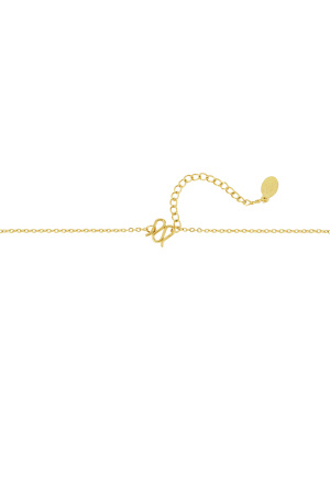 Collier Simple Avec Pendentif Noeud - Doré h5 Image3