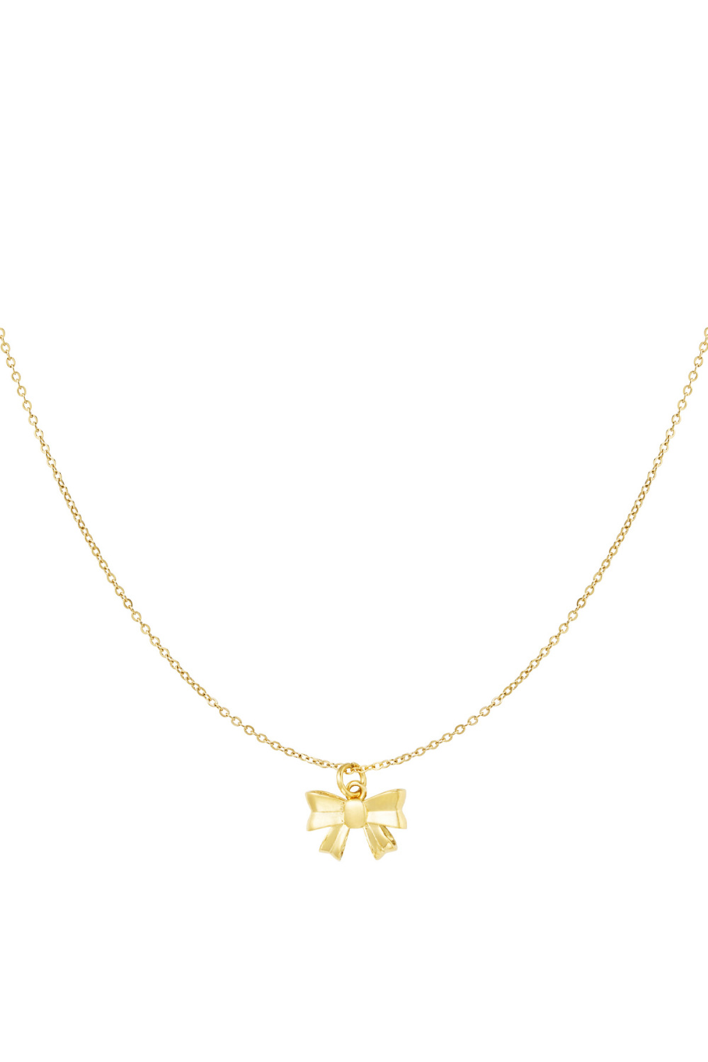 Collier Simple Avec Pendentif Noeud - Doré