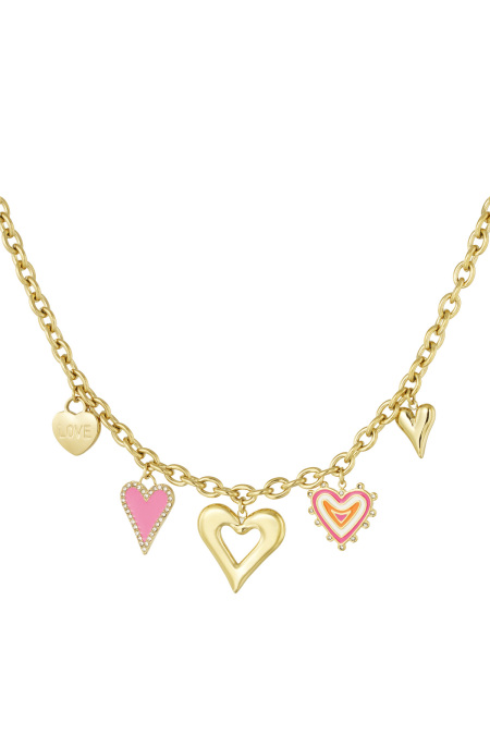 collier à breloques l'amour gagne toujours