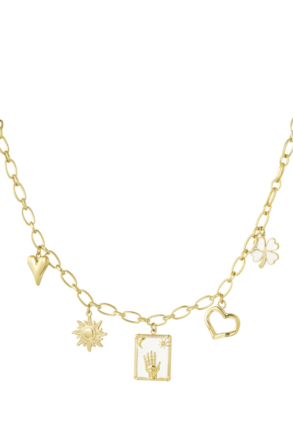 Collier Charm Levez La Main - Doré 