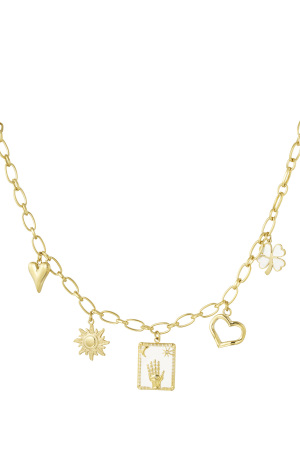 Collier Charm Levez La Main - Doré h5 