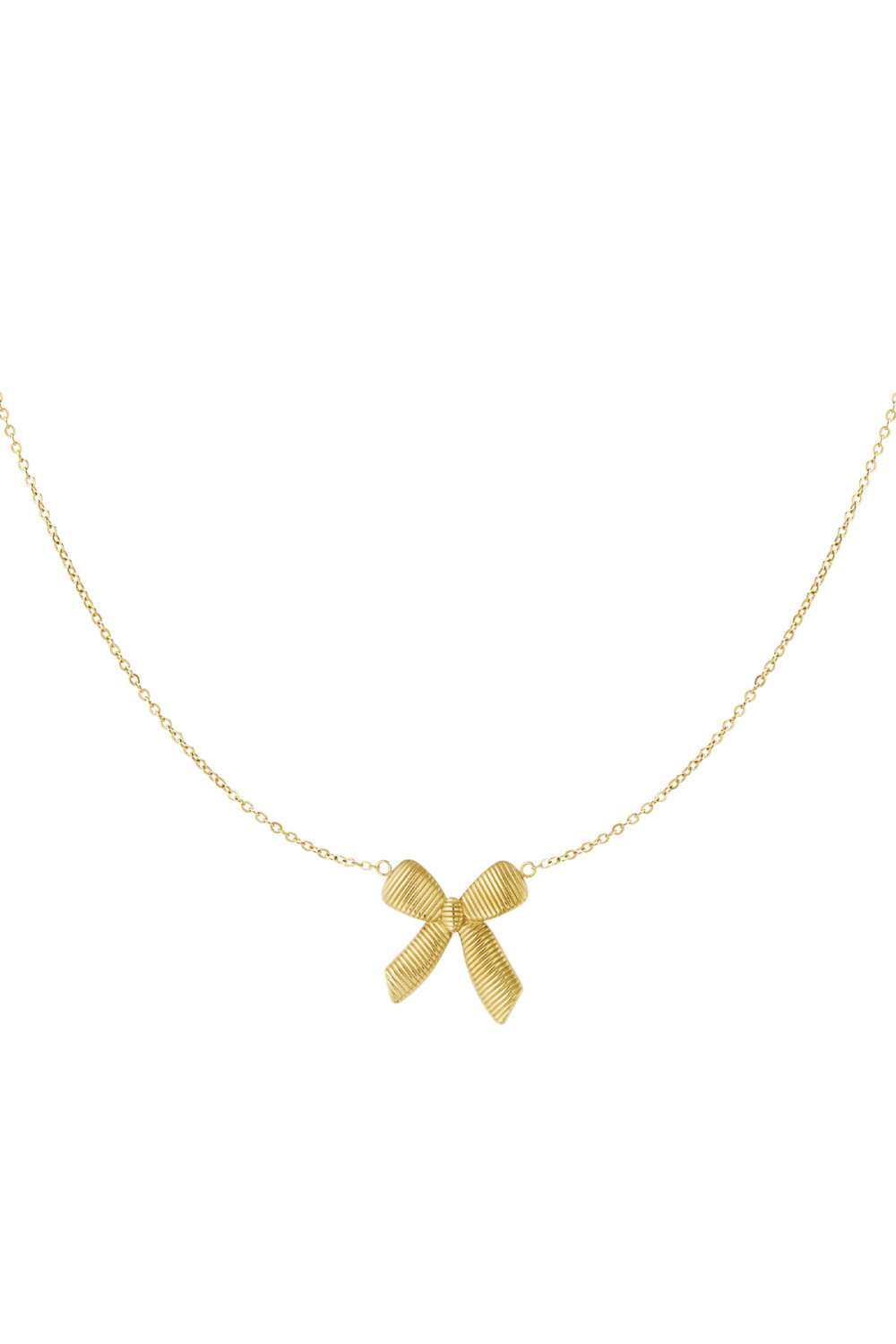 Collier Simple Avec Noeud - Doré