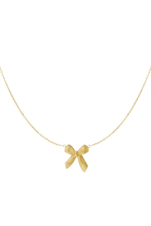 Collier Simple Avec Noeud - Doré h5