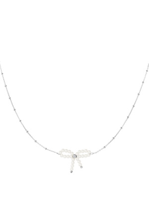 Collier Noeud De Perles - Couleur Or Blanc h5