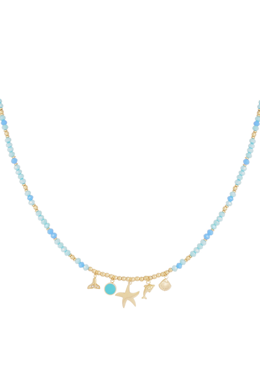 Collier Bleu Océan - Couleur Or Bleu 