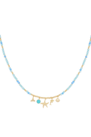 Collier Bleu Océan - Couleur Or Bleu h5 
