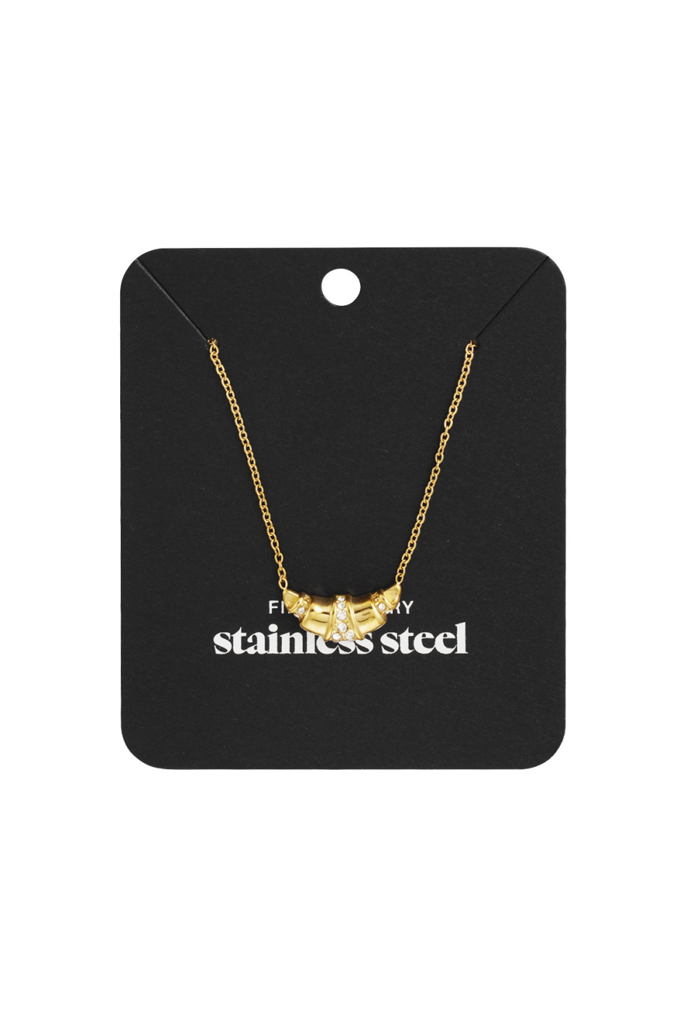 Collier Croissant Pailleté - Doré Image3