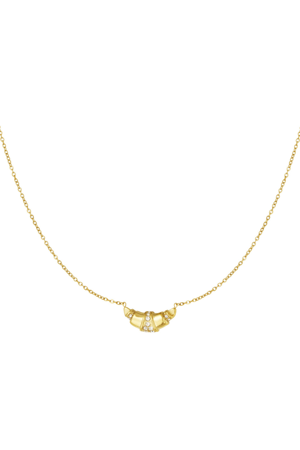 Collier Croissant Pailleté - Doré 