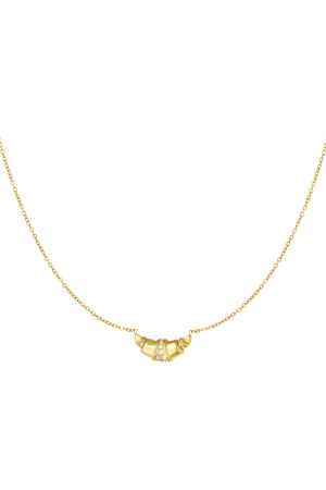 Collier Croissant Pailleté - Doré h5 
