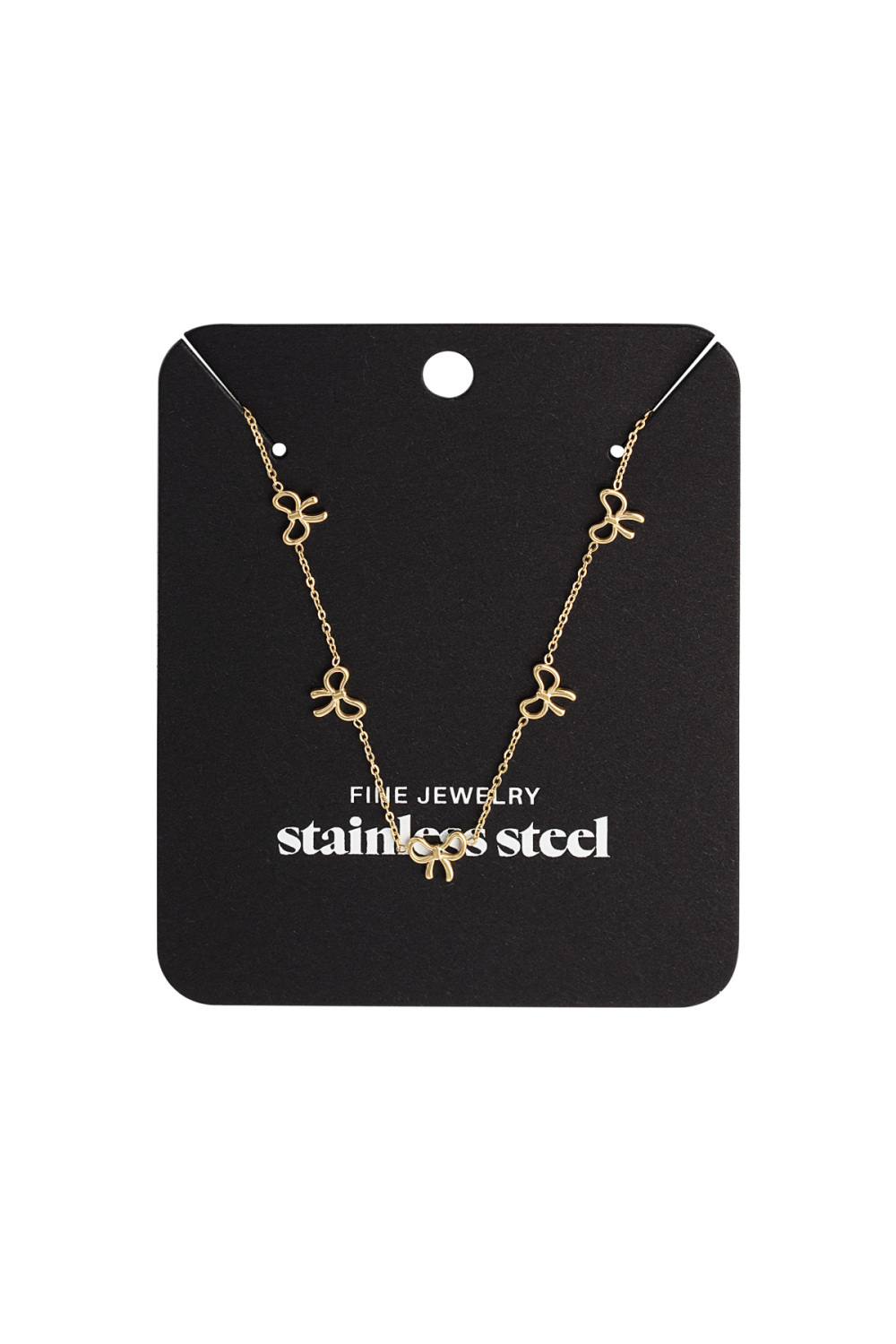 Collier Charming Bows - Doré Image3