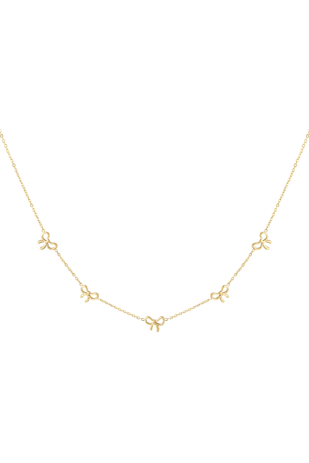 Collier Charming Bows - Doré 