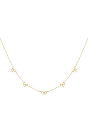 Collier Charming Bows - Doré h5 