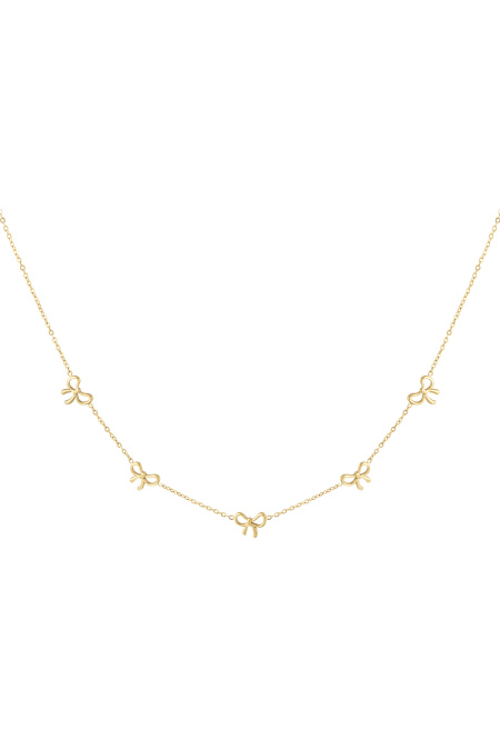 Collier Charming Bows - doré
