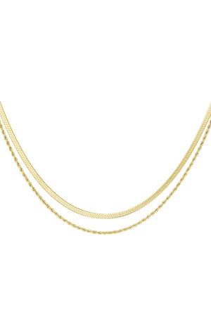 Collier Double Plat Et Chaîne h5