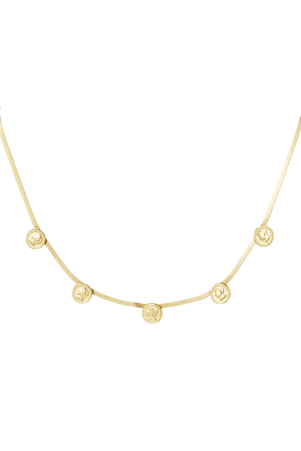 Collier Chaîne Plate Coin 