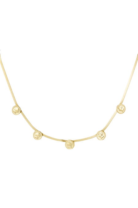 collier chaîne plate coin