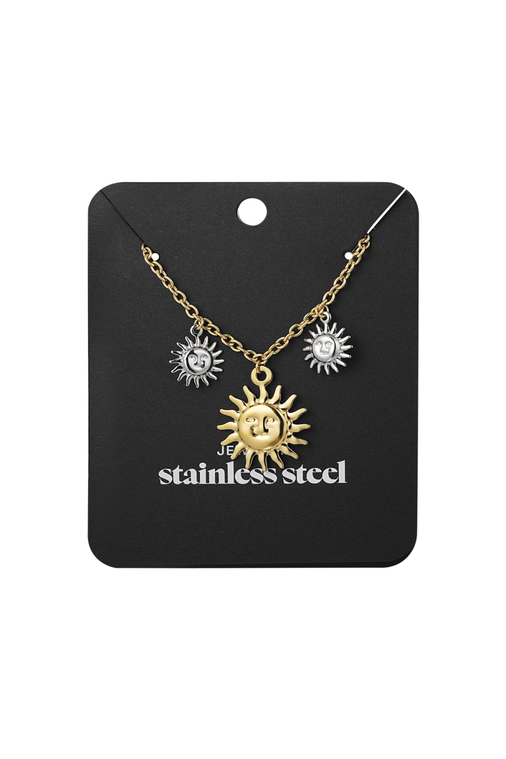 Collier Soleil Scintillant - Couleur Or Argent Image3