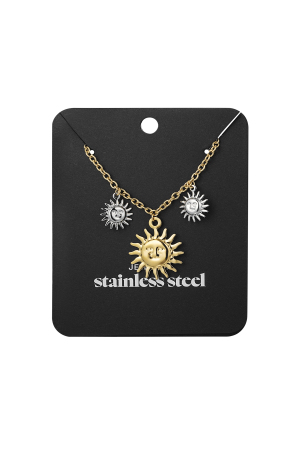 Collier Soleil Scintillant - Couleur Or Argent h5 Image3