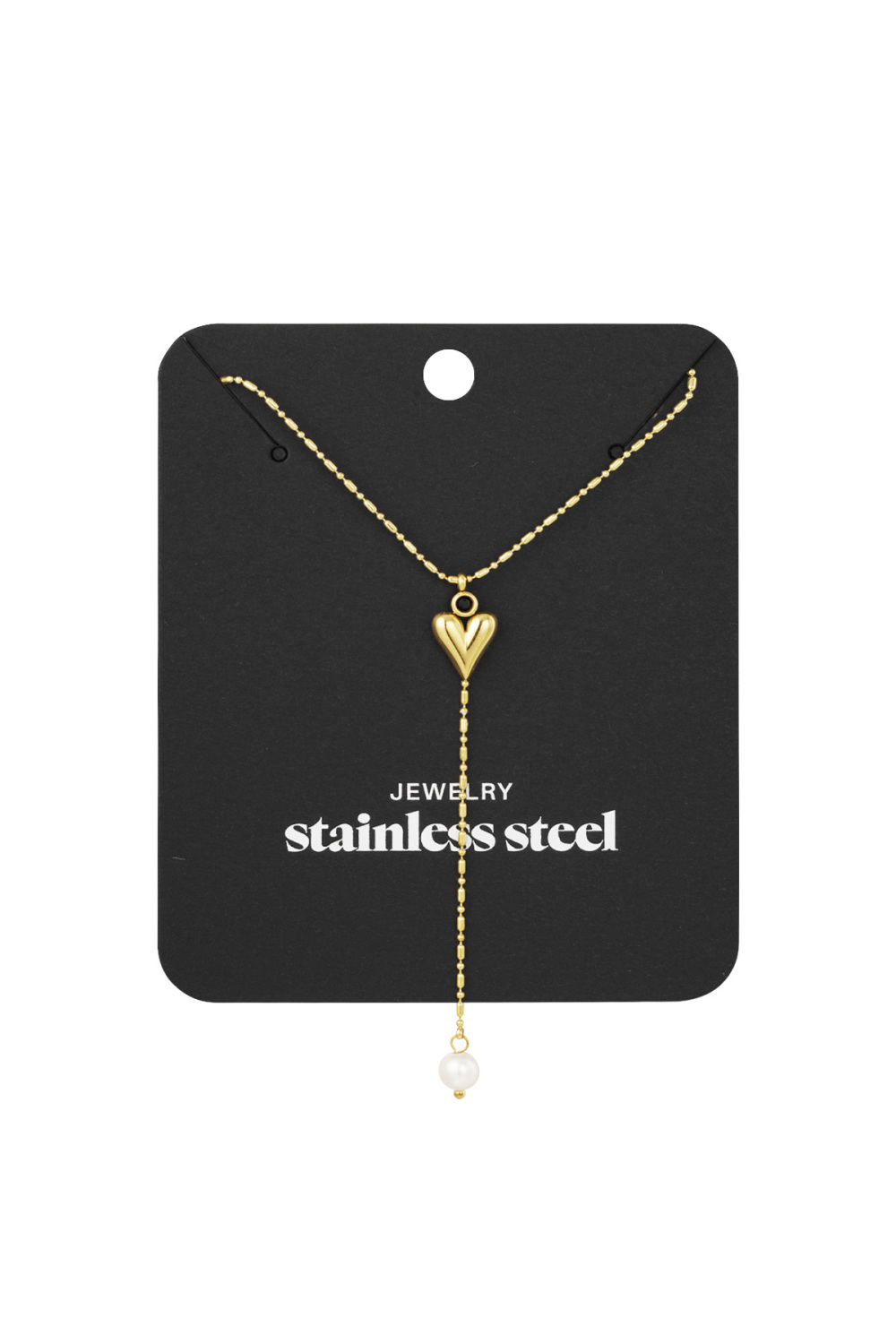 Collier Classique Coeur Et Perles Image3