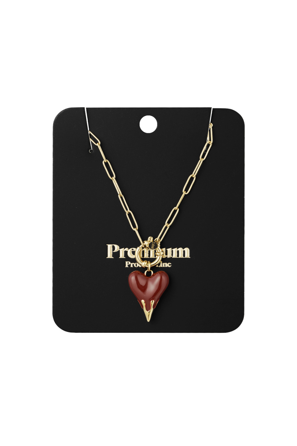 Collier Charm Coeur En Feu h5Image2