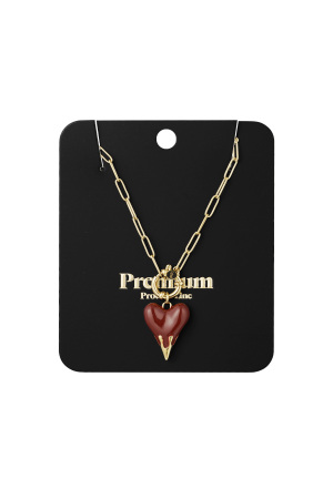 Collier Charm Coeur En Feu h5 Image2