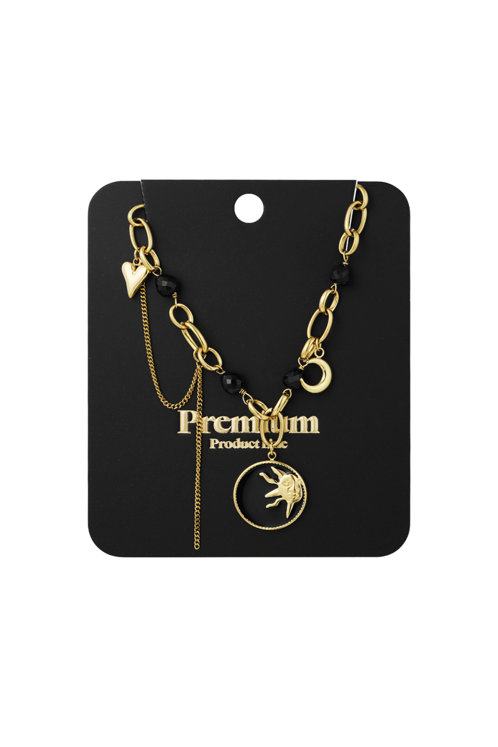 Collier À Breloques Nuits Solaires - Couleur Or Noir Image3