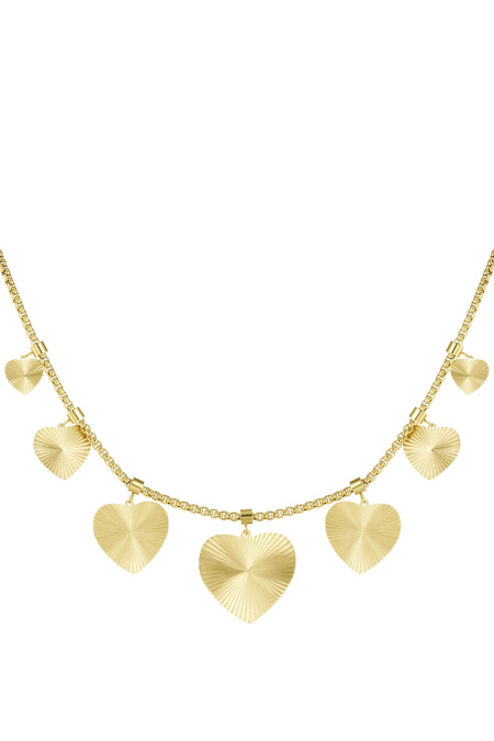 collier coeurs texturés