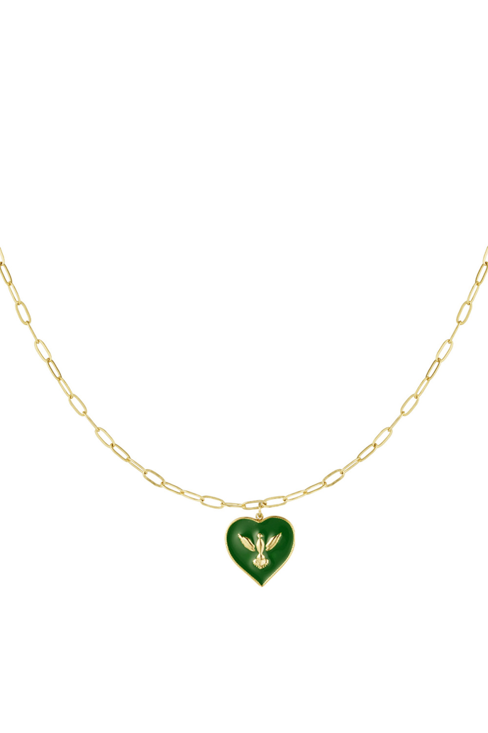 Collier Coeur Avec Oiseau