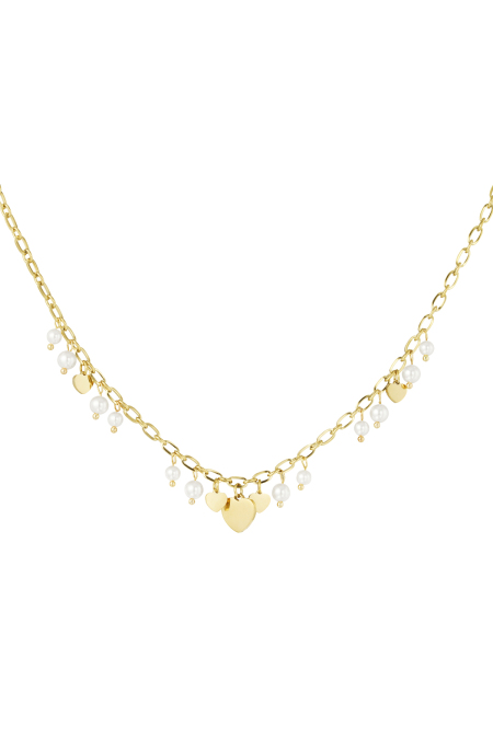 collier coeurs et perles
