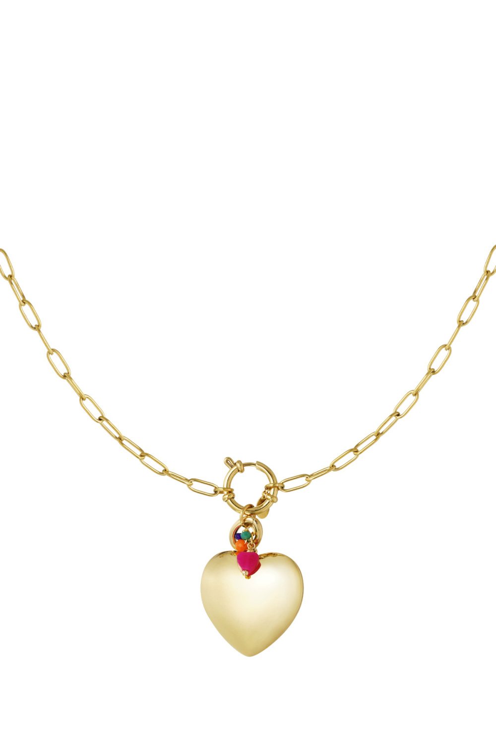 Collier Cadenas Avec Pendentif Coeur 