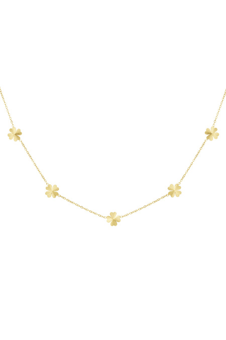 collier porte-bonheur feuillu