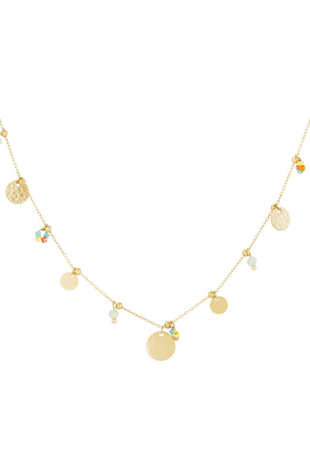 collier pièces de monnaie color pop